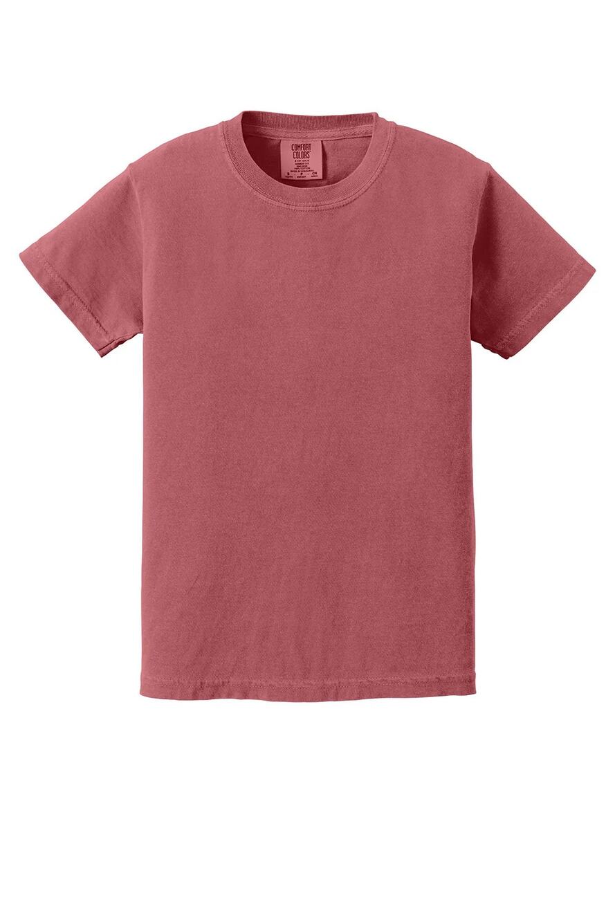 Comfort Colors Girls Maroon Short Sleeve T-shirt S